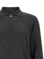 Gray Wool Polo Shirt