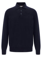 Blue Cashmere Polo Shirt
