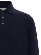 Blue Cashmere Polo Shirt