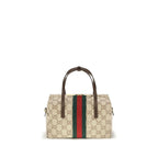 Beige Fabric Handbag