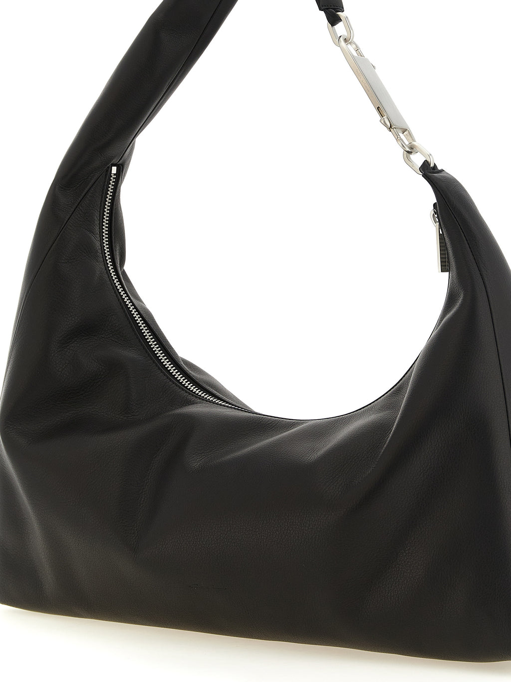 Black Calfskin Shoulder Bag