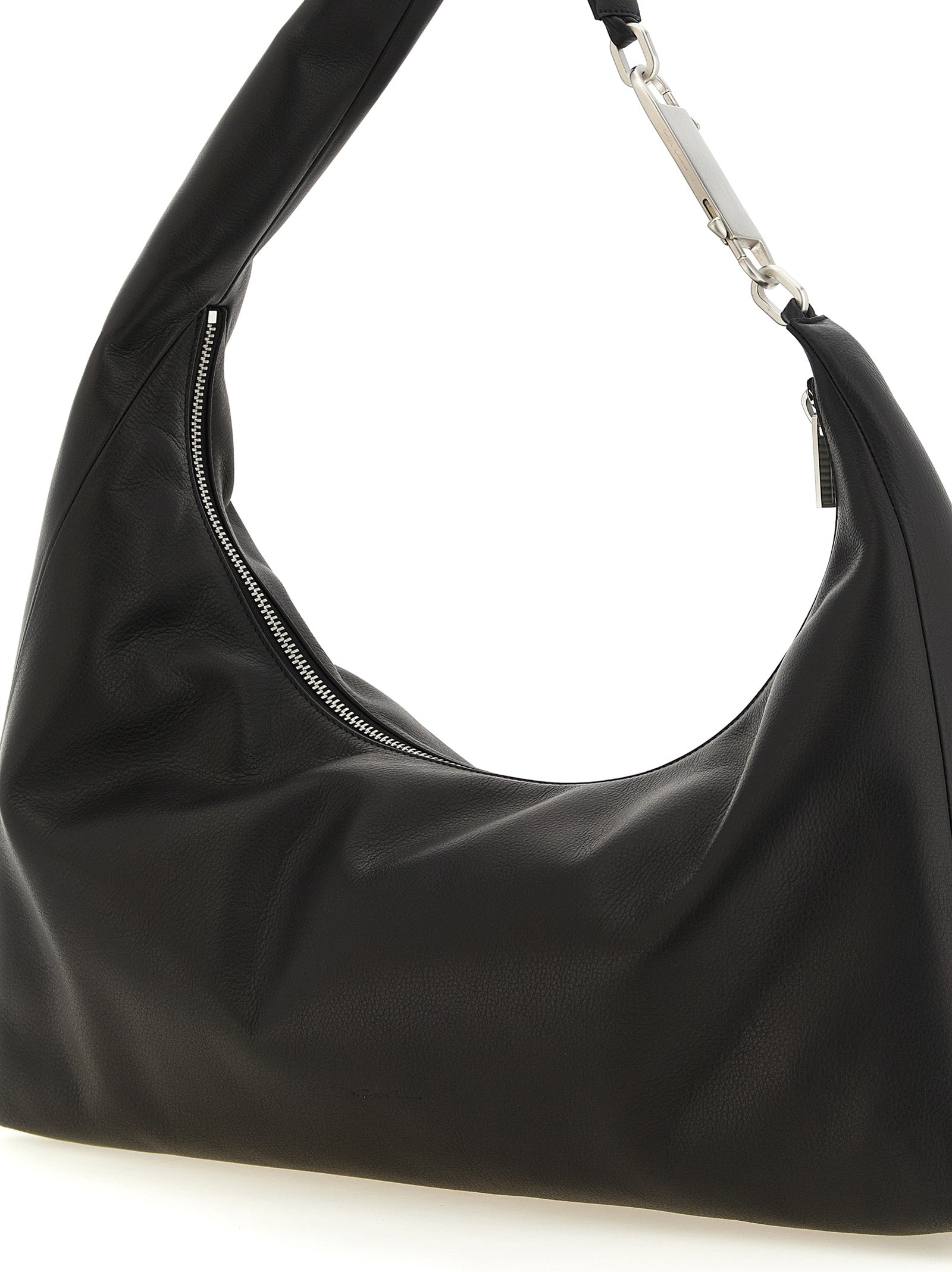 Black Calfskin Shoulder Bag