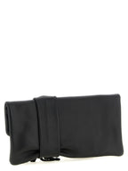 Black Lamb Leather Clutch Bag