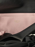 Black Lamb Leather Clutch Bag
