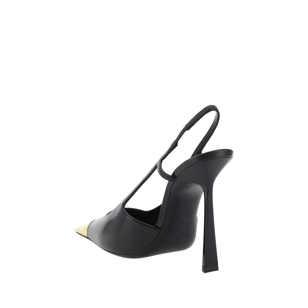 Black Calf Leather Bos Taurus High Heel Pumps