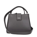 Gray Leather Handbag