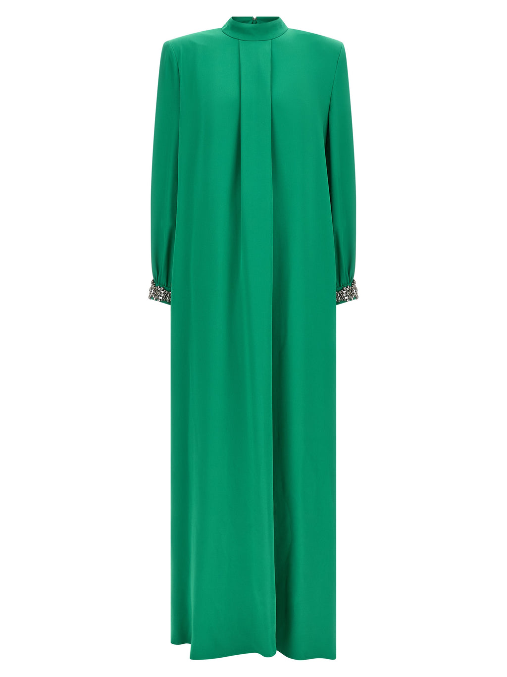Bicolor Silk Long Dress