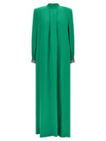 Bicolor Silk Long Dress