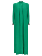 Bicolor Silk Long Dress