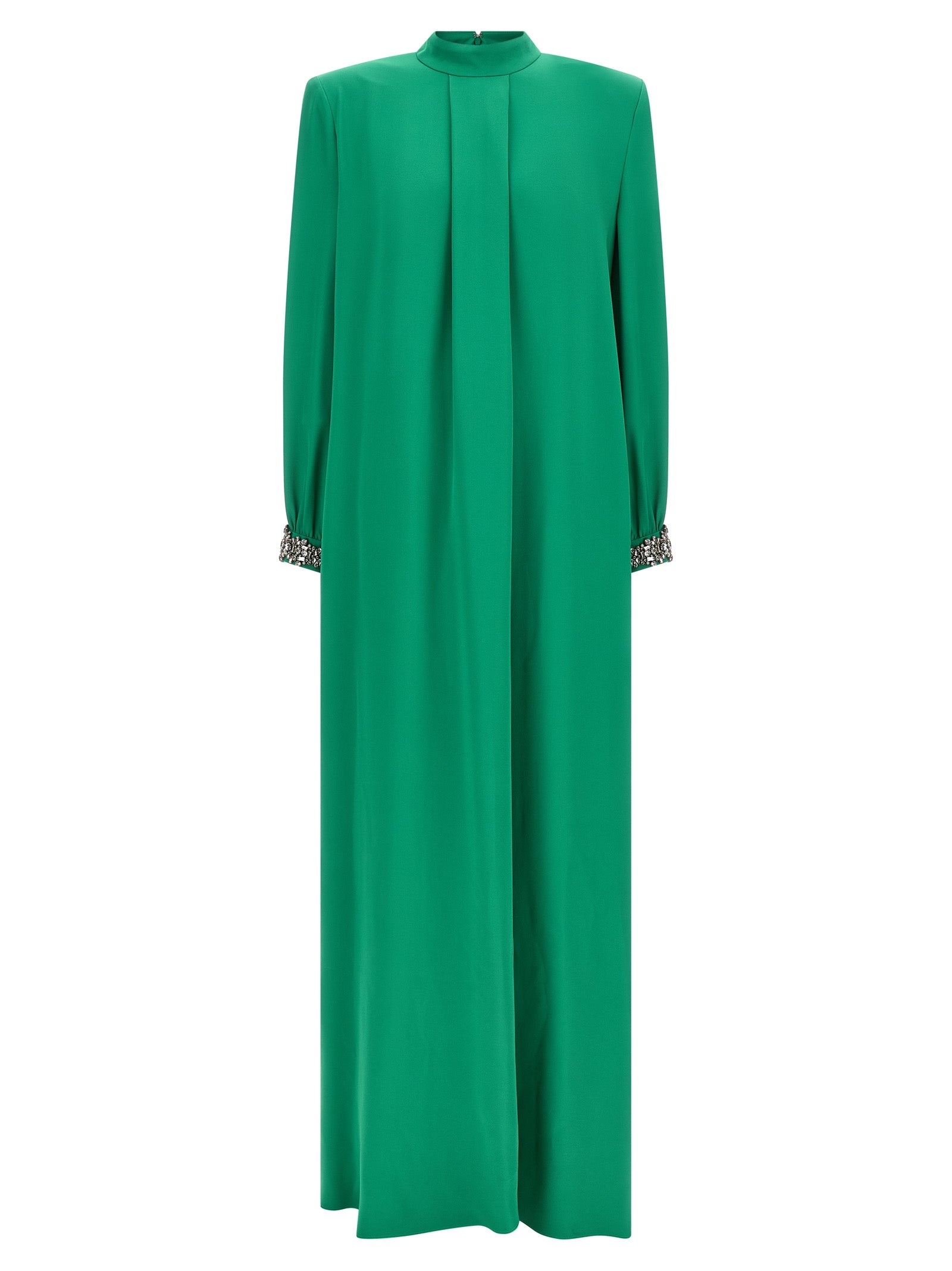 Bicolor Silk Long Dress