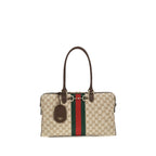 Beige Fabric Handbag