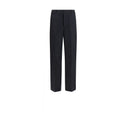 Black Cotton Casual Pants