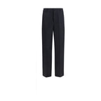 Black Cotton Casual Pants