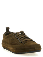 Bicolor Leather Low Top Sneakers