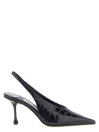 Blue Leather High Heel Pumps