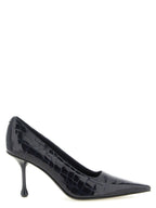 Blue Leather High Heel Pumps
