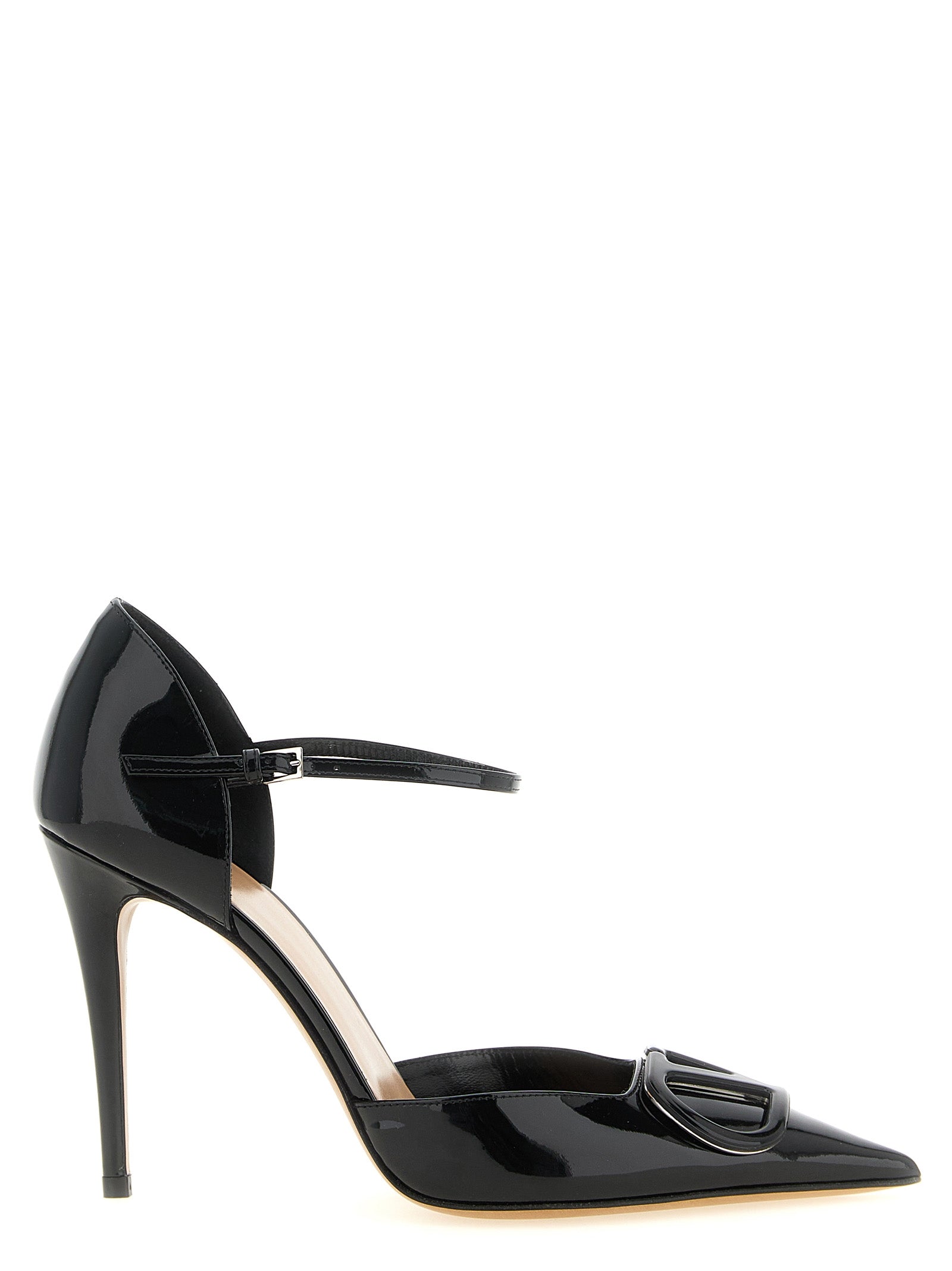 Black Calfskin High Heel Pumps