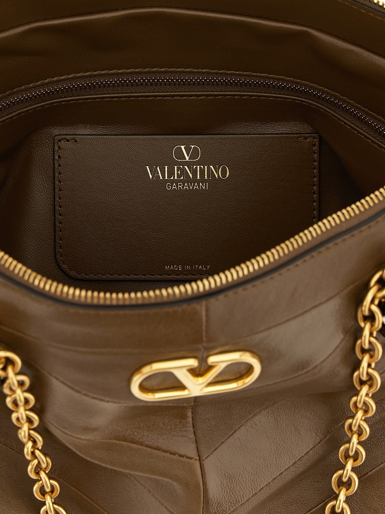 Brown Lamb Leather Shoulder Bag