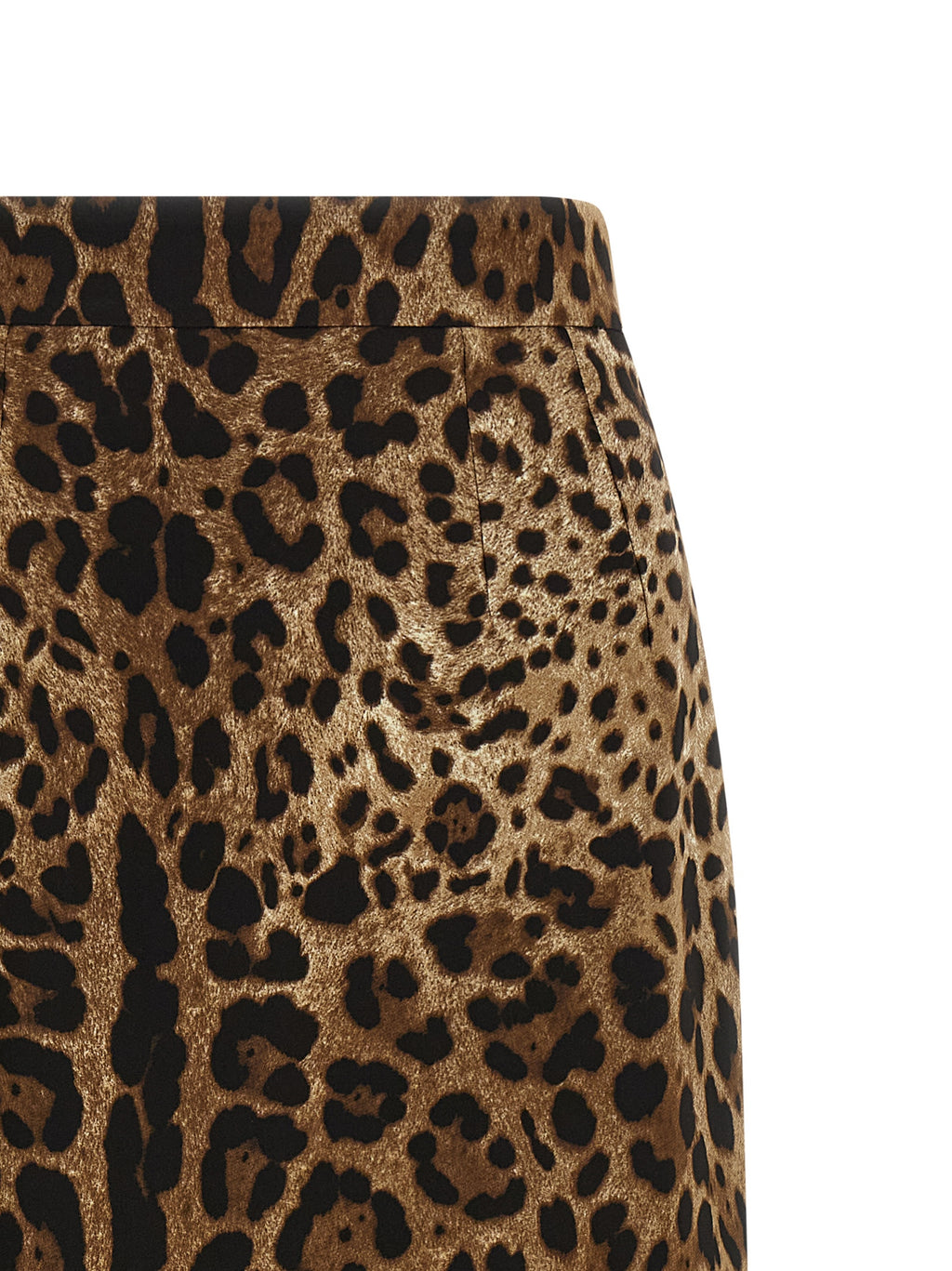 Brown Viscose Midi Skirt