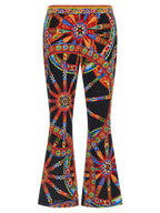 Multicolor Silk Flared Pants