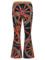 Multicolor Silk Flared Pants
