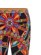 Multicolor Silk Flared Pants