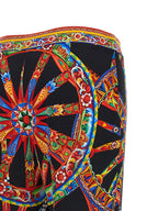 Multicolor Silk Flared Pants