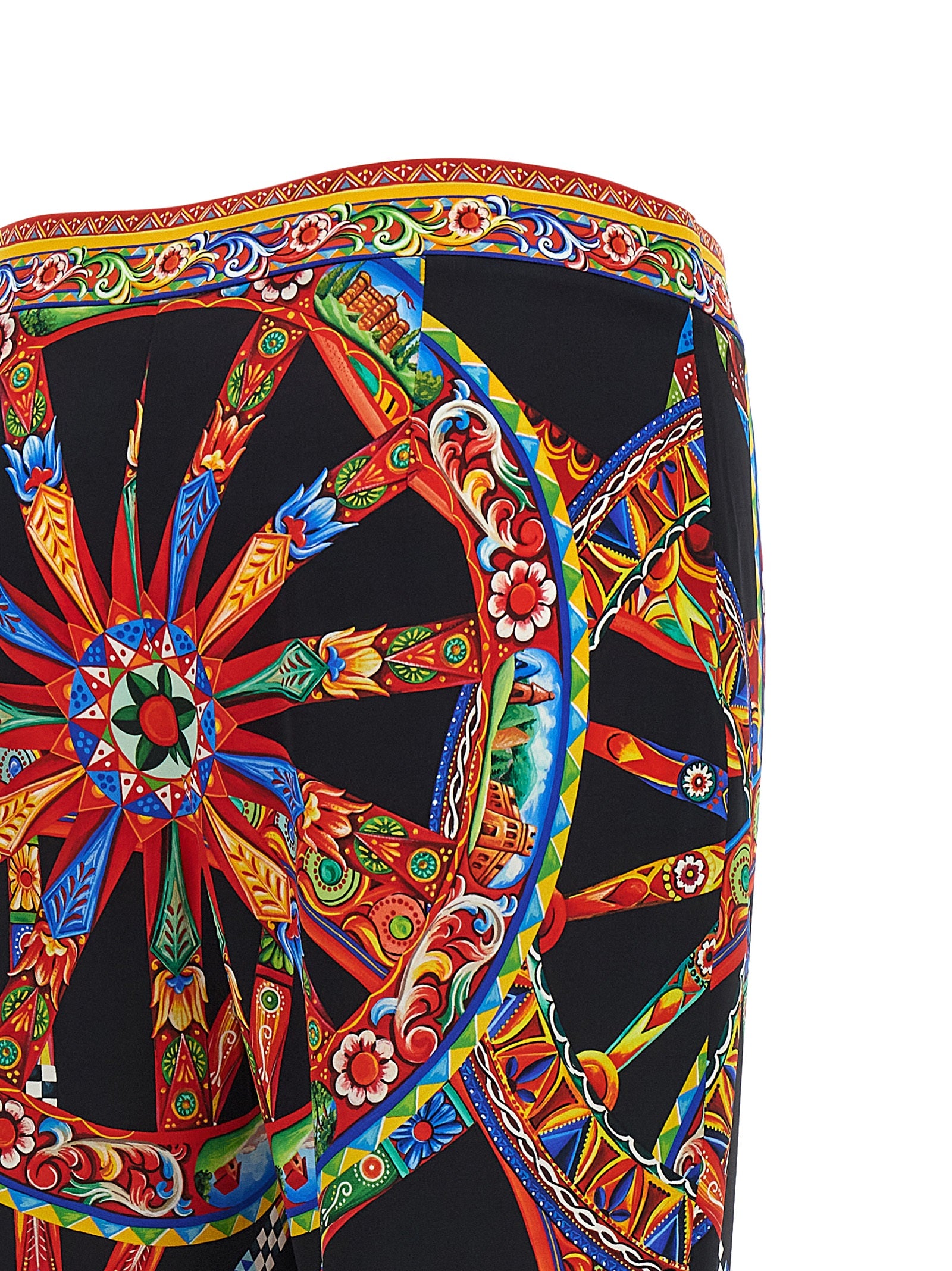 Multicolor Silk Flared Pants