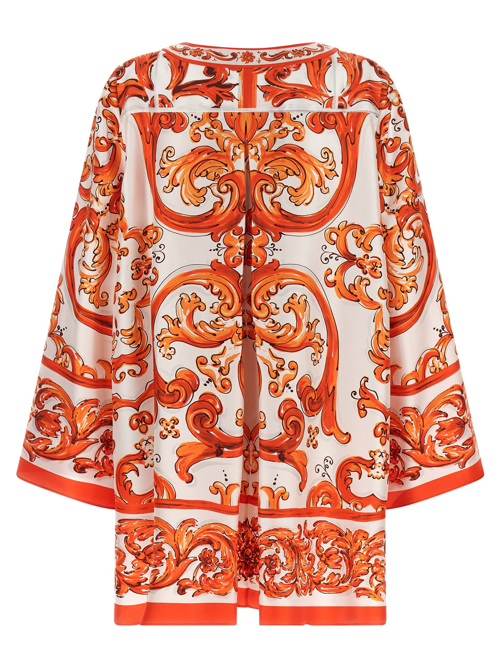 Orange Silk Short Dress