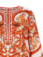 Orange Silk Short Dress