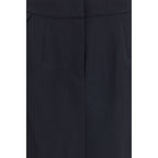Black Cotton Midi Skirt