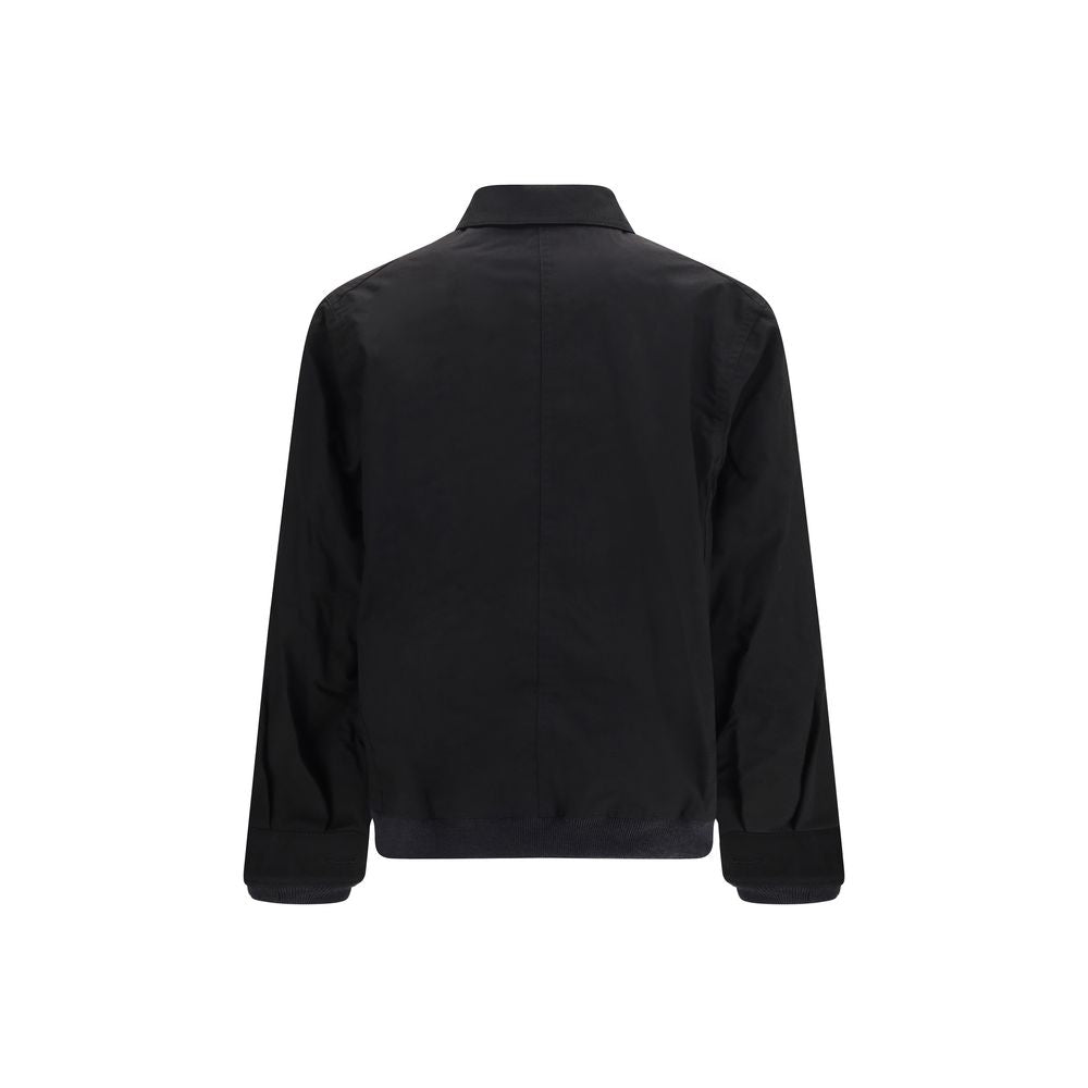 Black Nylon Bomber