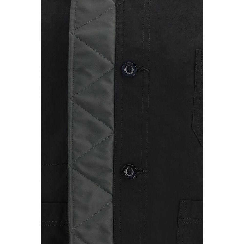 Black Nylon Bomber