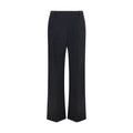 Black Polyester Casual Pants