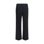 Black Polyester Casual Pants