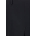 Black Polyester Casual Pants