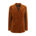 Brown Cotton Blazer