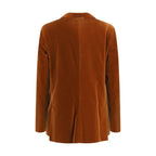 Brown Cotton Blazer