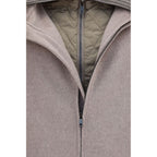 Beige Wool Oves Aries Full-Length Jacket