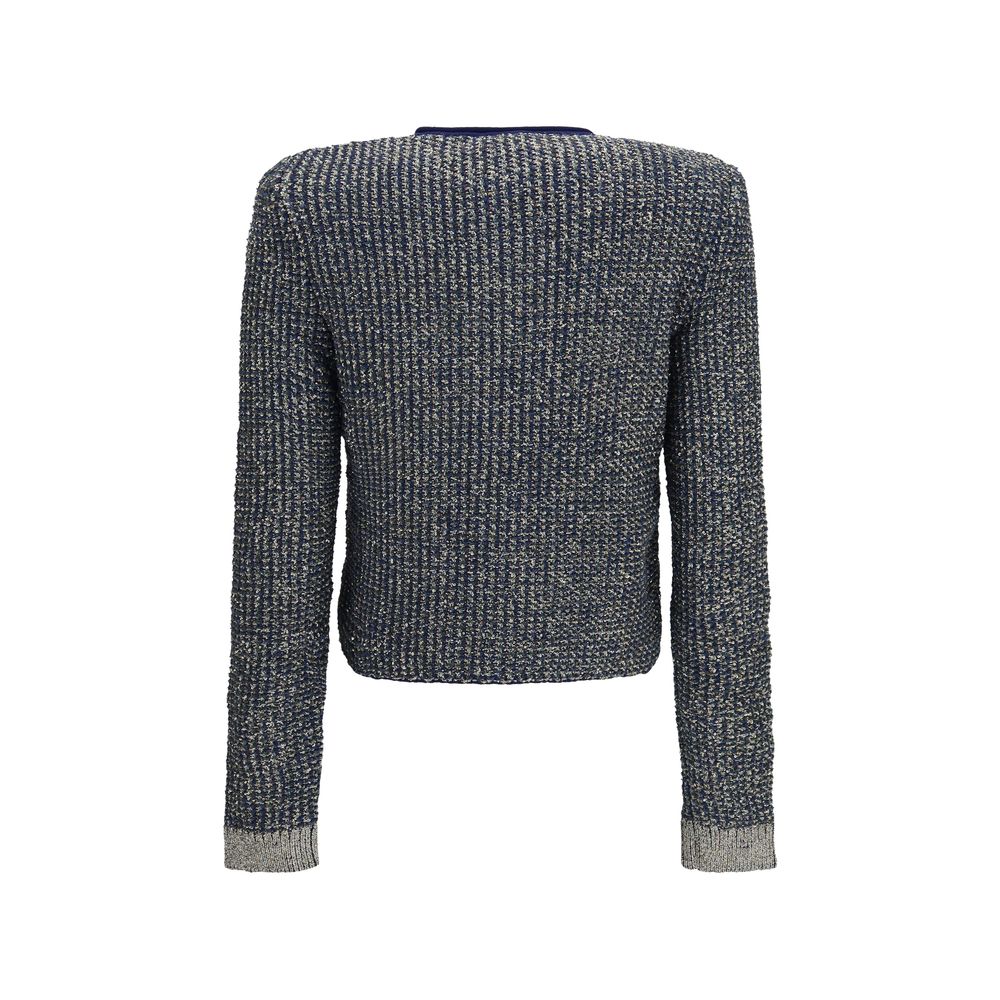 Blue Polyamide Cardigan