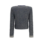 Blue Polyamide Cardigan