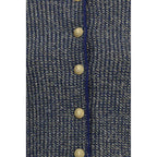 Blue Polyamide Cardigan