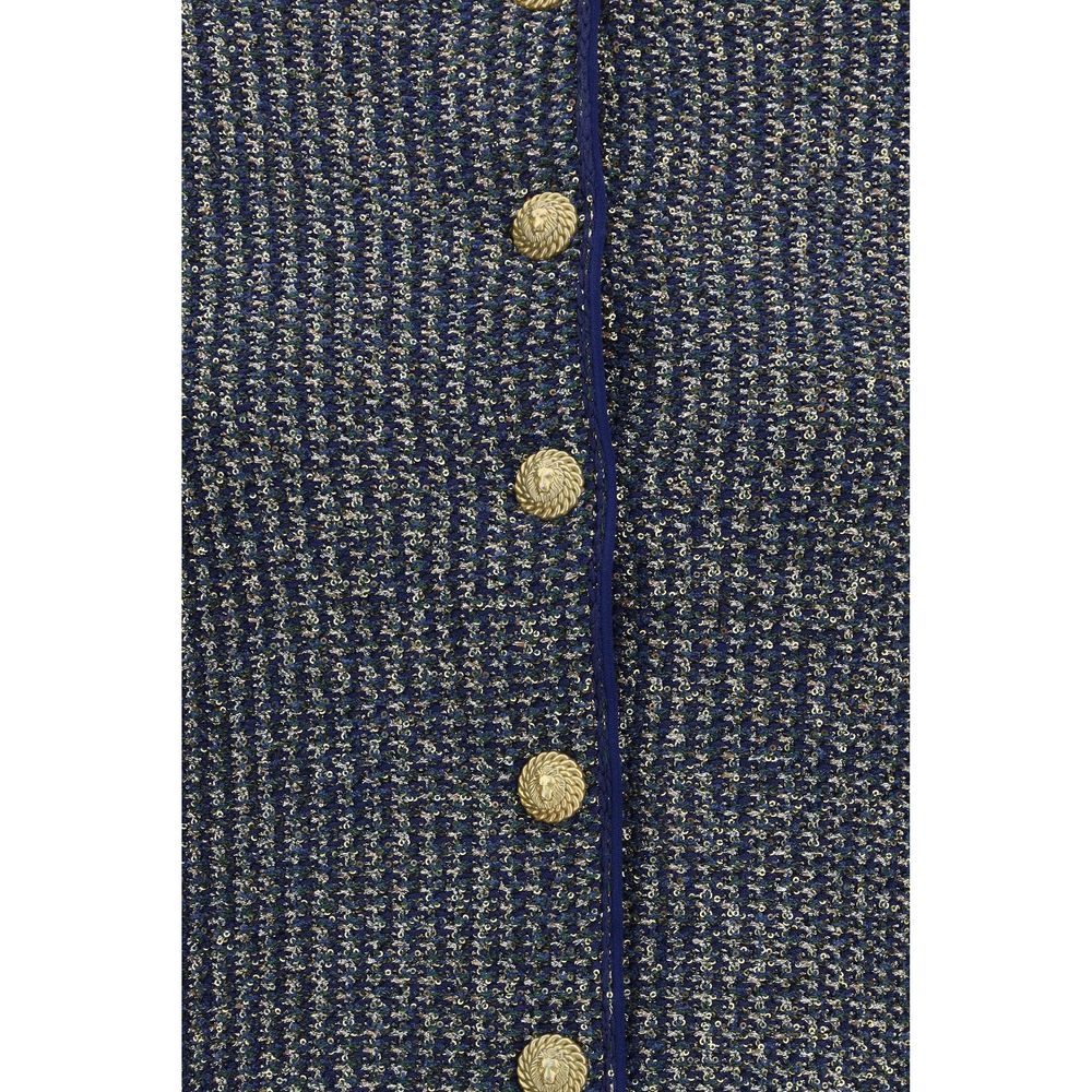 Blue Polyamide Cardigan