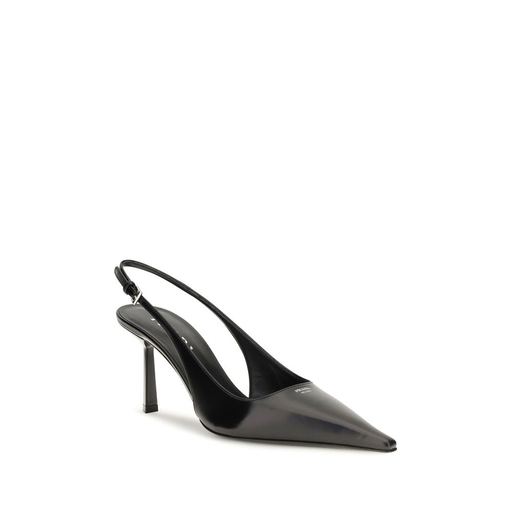 Black Calf Leather Bos Taurus High Heel Pumps