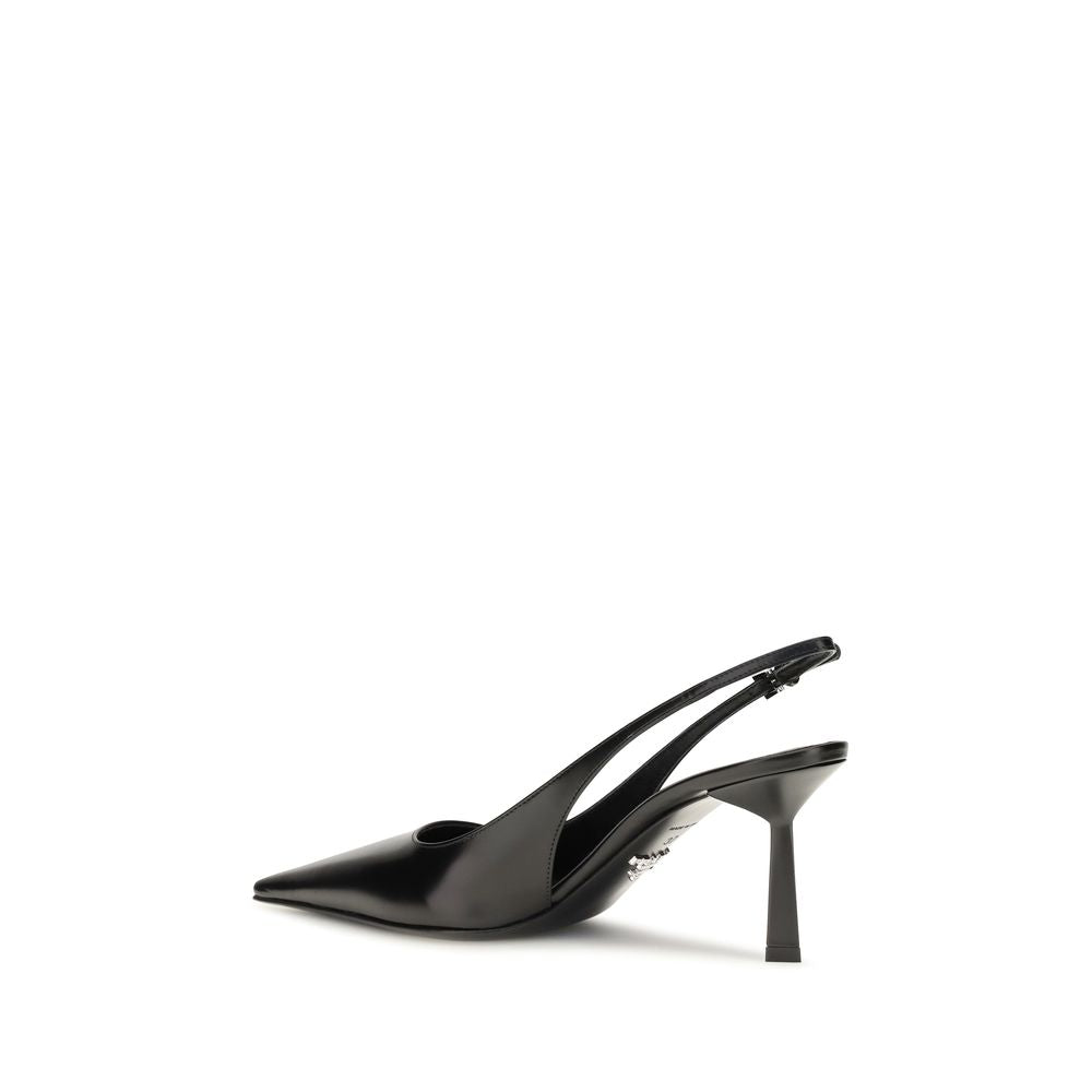 Black Calf Leather Bos Taurus High Heel Pumps