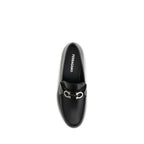 Black Calf Leather Bos Taurus Slip-On Loafers