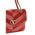 Multicolor Suede Leather Shoulder Bag