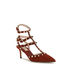 Red Suede Leather Pumps