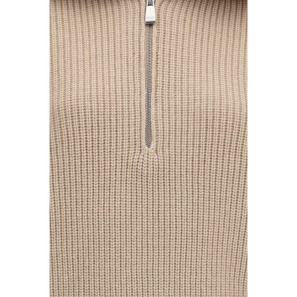 Beige Cashmere Polo Shirt