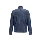 Blue Silk Turtleneck